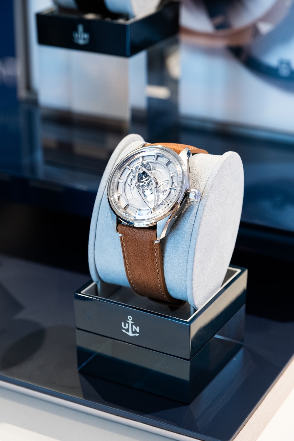 Freak X on a brown leather strap